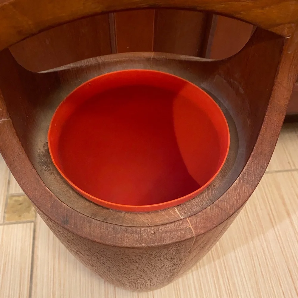 Dansk Denmark IHQ MCM Large Teak Ice Bucket by Jens Quistgaard